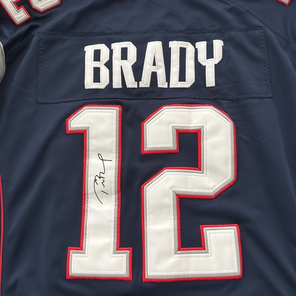 Nike Other - Autographed Tom Brady Nike # 12 New England Patriots Football Jersey